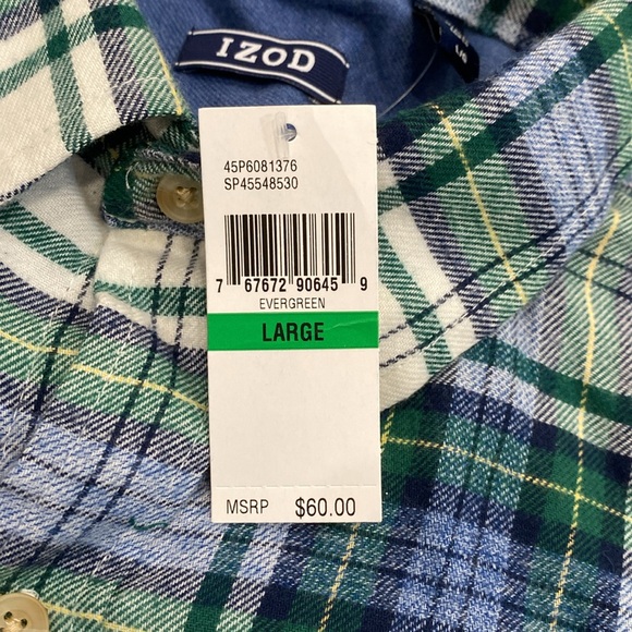 NWT IZOD Men’s Shirt size Large was $60 - Picture 2 of 9